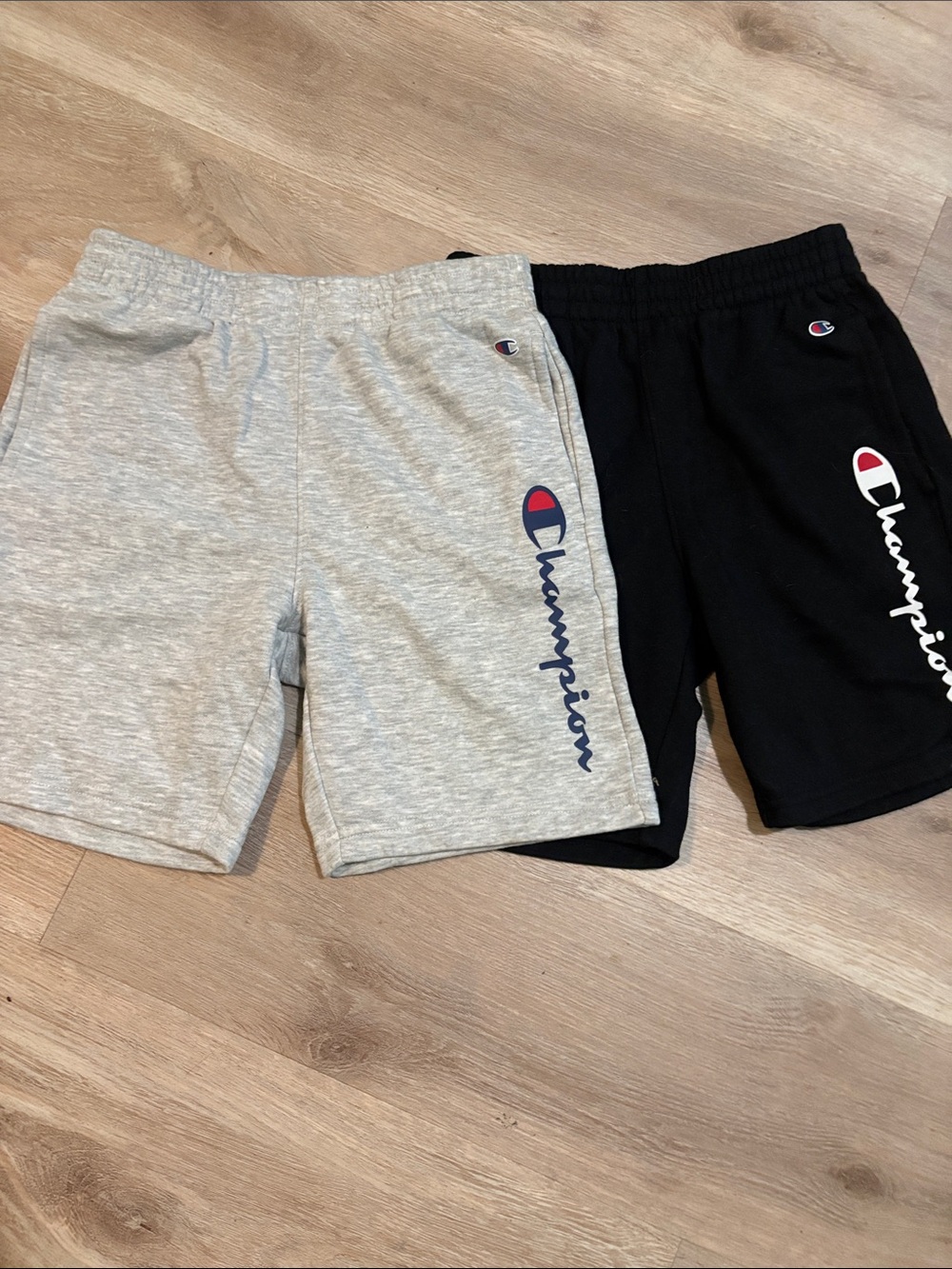 Champion Knit Shorts in Gray and Black
